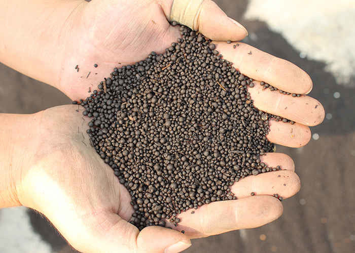 Granulatory nawozów Granulacja odpadów organicznych, w tym pyłu tartakowego, nawozu mleczarskiego, resztek roślinnych i szczepów drobnoustrojów