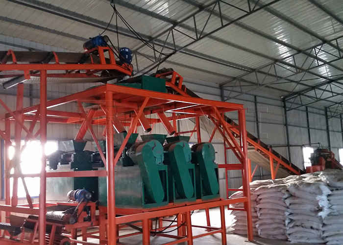 Linia produkcyjna granulacji kompostu robaka ziemnego Linia produkcyjna granulatora tłocznika rolkowego nawozów organicznych