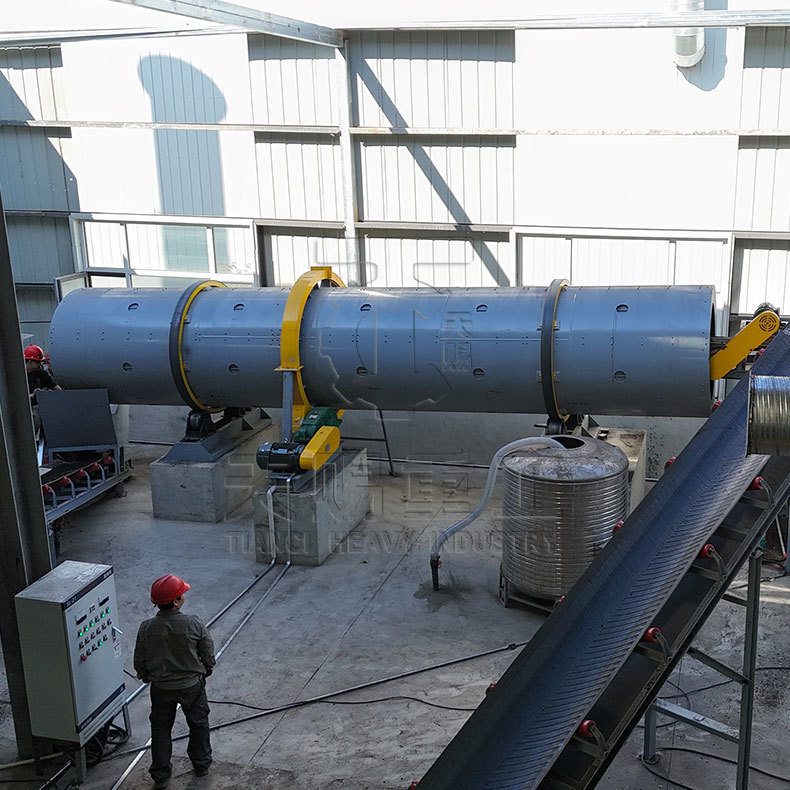 Kompletny system produkcyjny Linia produkcyjna granulatora bębnowego do granulacji nawozów organicznych o mocy rocznej 10000 ton